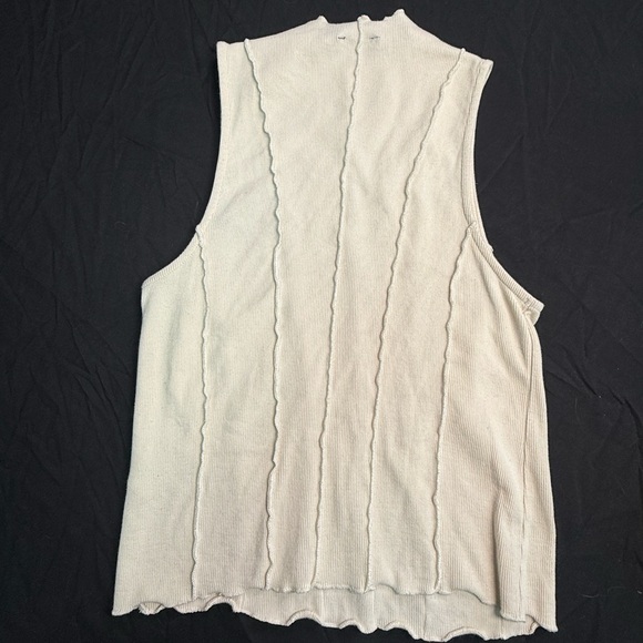 Dynamite Cream Ribbed Knit Top Size L - Picture 5 of 7
